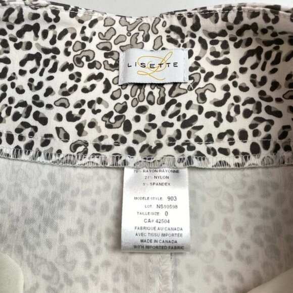 Lisette L Montreal Patterned Pencil Skirt Sz 0 - Picture 5 of 6